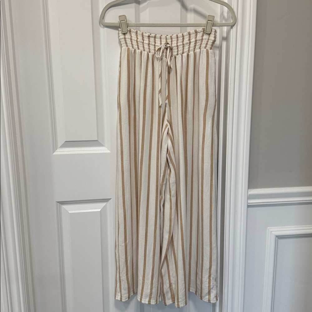 Striped Wide-Leg Pants, fully lined